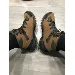 Brązowe wodoodporne zamszowe buty trekkingowe photo review