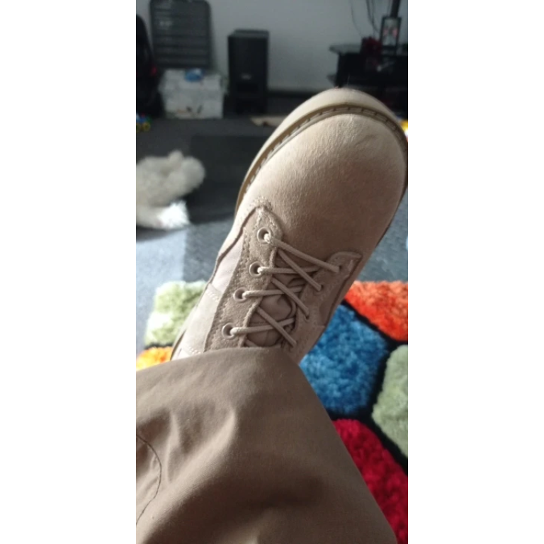 Zamszowe buty taktyczne piaskowe photo review