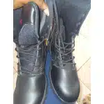 Czarne buty taktyczne z bocznym zamkiem i stalowym noskiem photo review