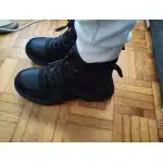 Czarne taktyczne buty robocze z podnoskiem stalowym photo review