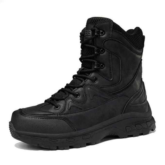 Czarne buty wojskowe Waerta