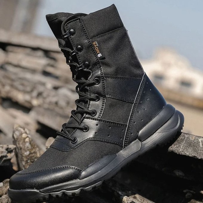 Czarne oddychające buty taktyczne