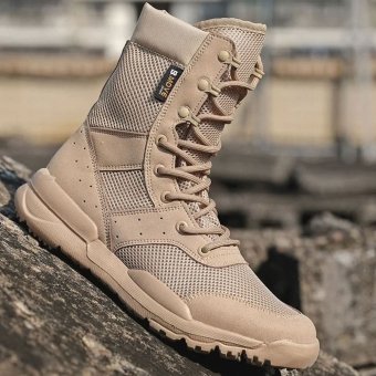 Oddychające buty taktyczne polowe piaskowe