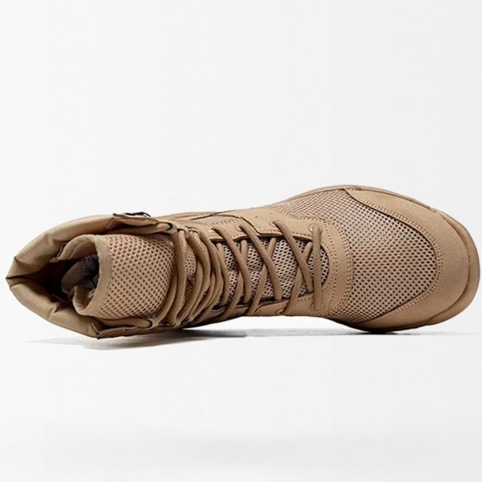 Oddychające buty taktyczne polowe piaskowe - obrazek 4