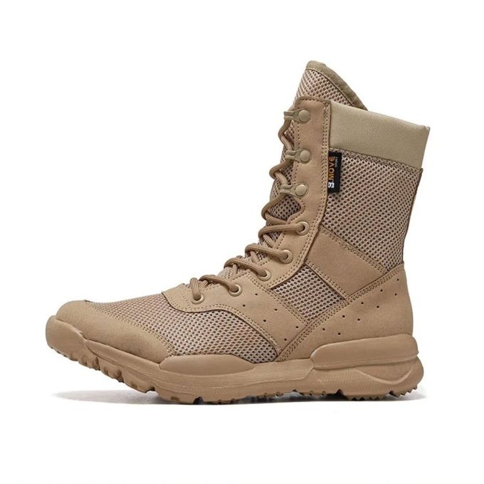 Oddychające buty taktyczne polowe piaskowe - obrazek 6