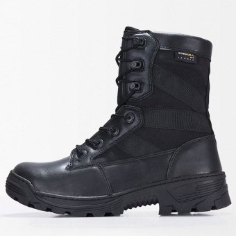 Czarne taktyczne buty trekkingowe