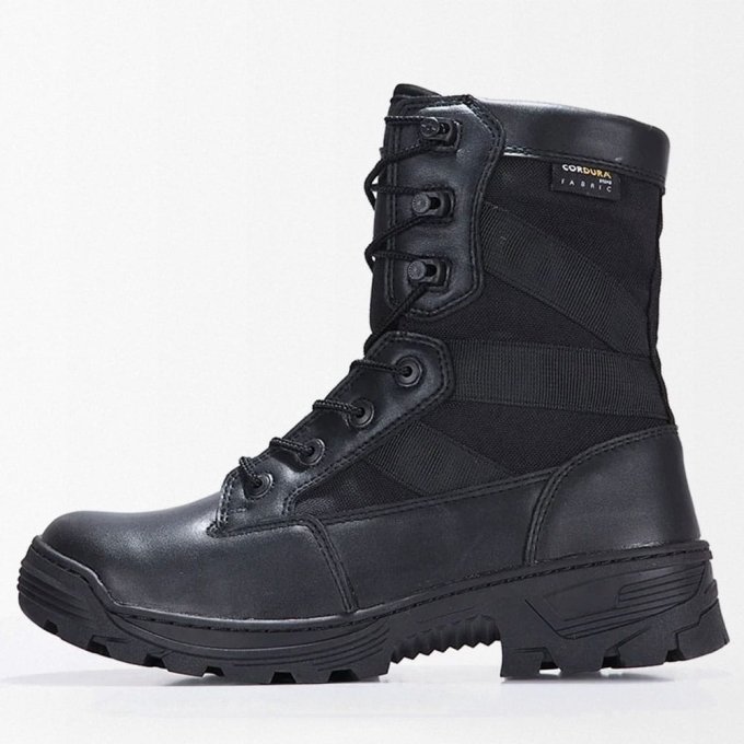 Czarne taktyczne buty trekkingowe