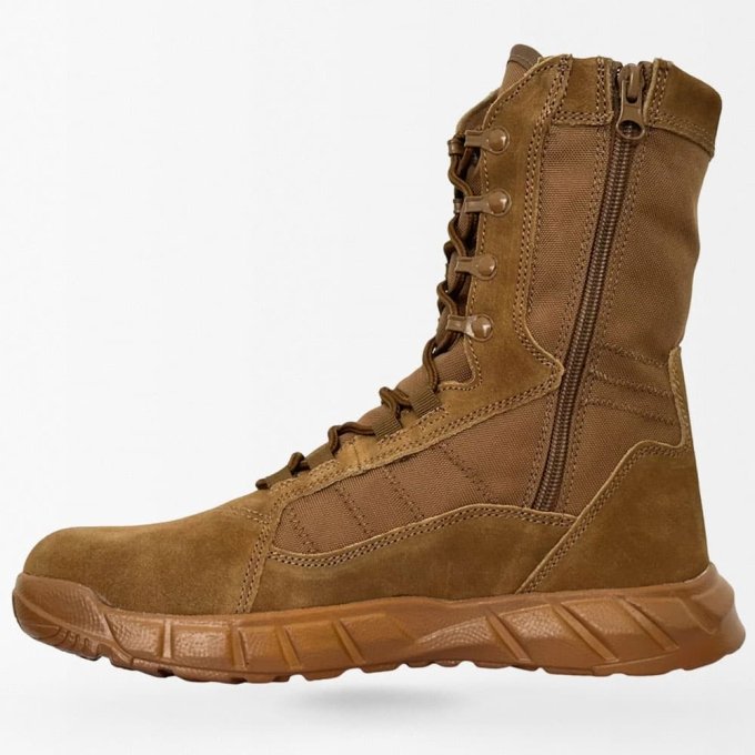 Taktyczne buty bojowe Coyote Brown z zamkiem