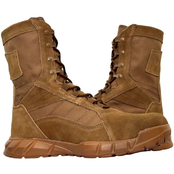 Taktyczne buty bojowe Coyote Brown z zamkiem - obrazek 4