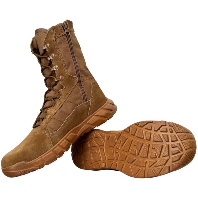 Taktyczne buty bojowe Coyote Brown z zamkiem - obrazek 7