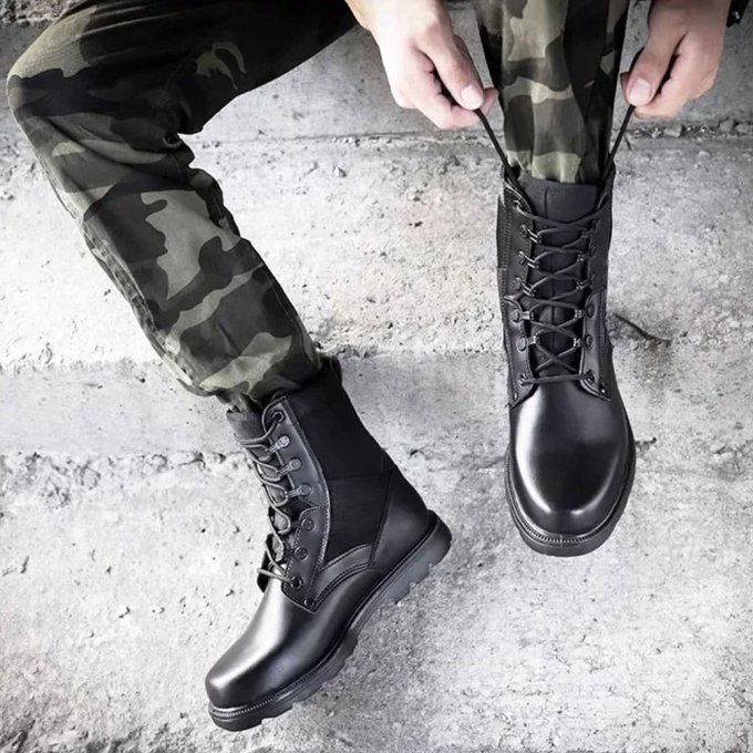 Buty taktyczne z ekoskóry - obrazek 2