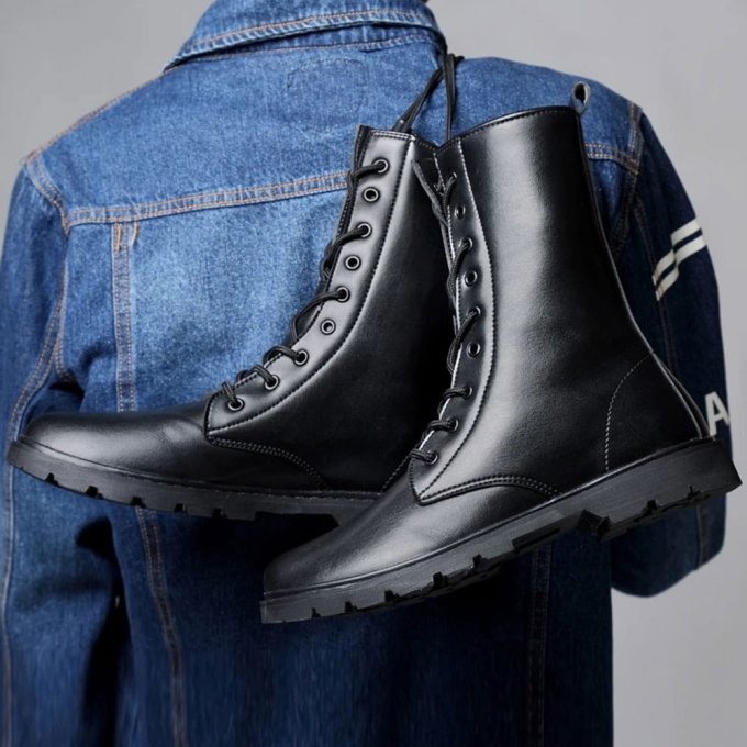 Skórzane buty wojskowe - obrazek 3