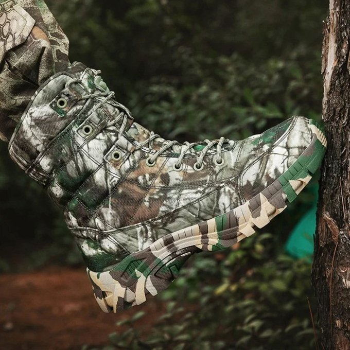 Lekkie buty w zielonym kamuflażu - obrazek 4