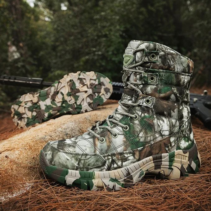 Lekkie buty w zielonym kamuflażu - obrazek 3