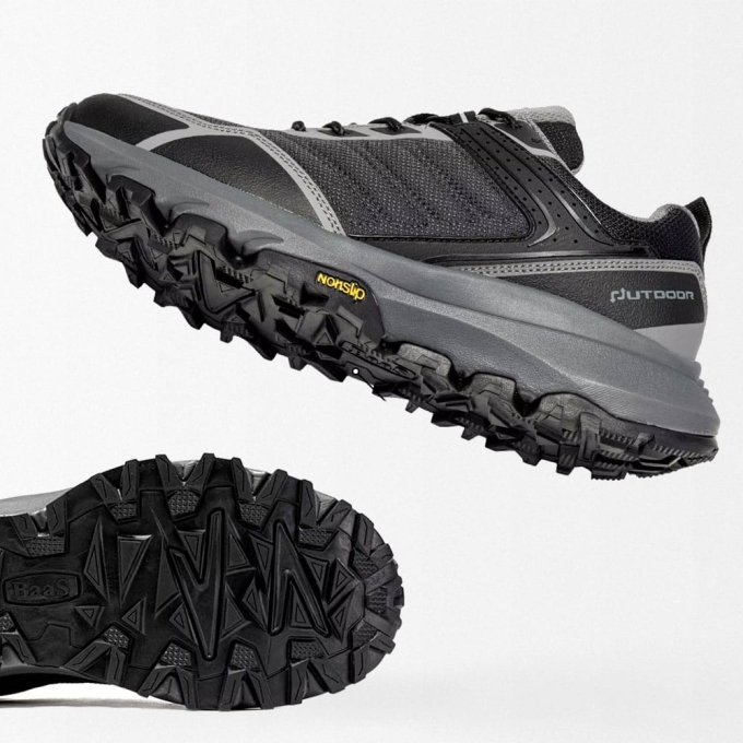 Lekkie taktyczne buty biegowe szare - obrazek 5