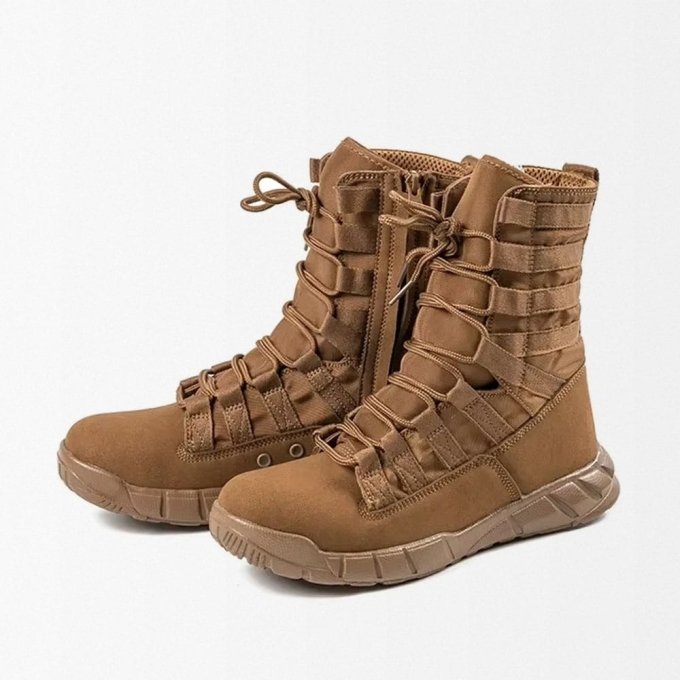 Lekkie buty taktyczne treningowe z eko-zamszu Coyote Brown - obrazek 3