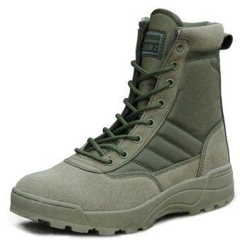Lekkie buty taktyczne z zamkiem błyskawicznym oliwkowe