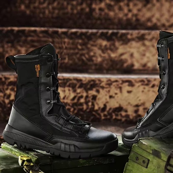 Męskie lekkie buty taktyczne czarne - obrazek 3