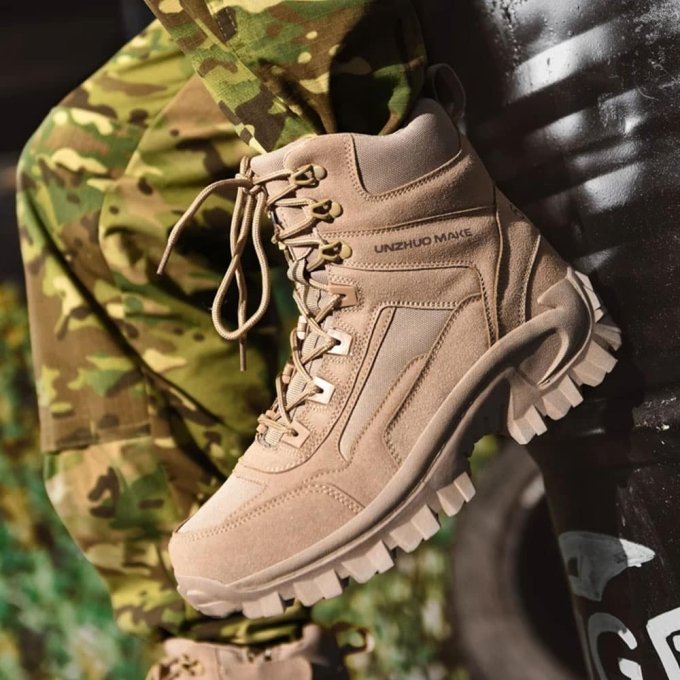 Taktyczne buty trekkingowe za kostkę Desert Tan „Huile” - obrazek 3