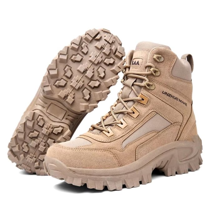 Taktyczne buty trekkingowe za kostkę Desert Tan „Huile” - obrazek 4