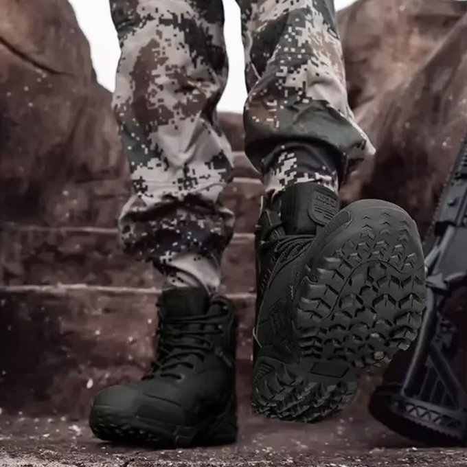 Buty taktyczne trekkingowe za kostkę czarne - obrazek 5