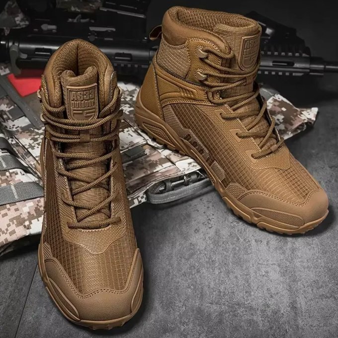 Średniej wysokości taktyczne buty trekkingowe Coyote Brown - obrazek 3