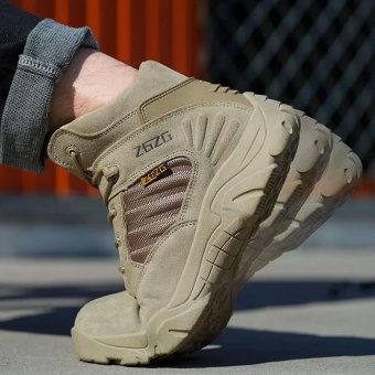 Mid length Safety boots Desert Tan