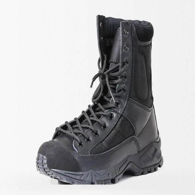 Czarne sznurowane buty wojskowe - obrazek 5