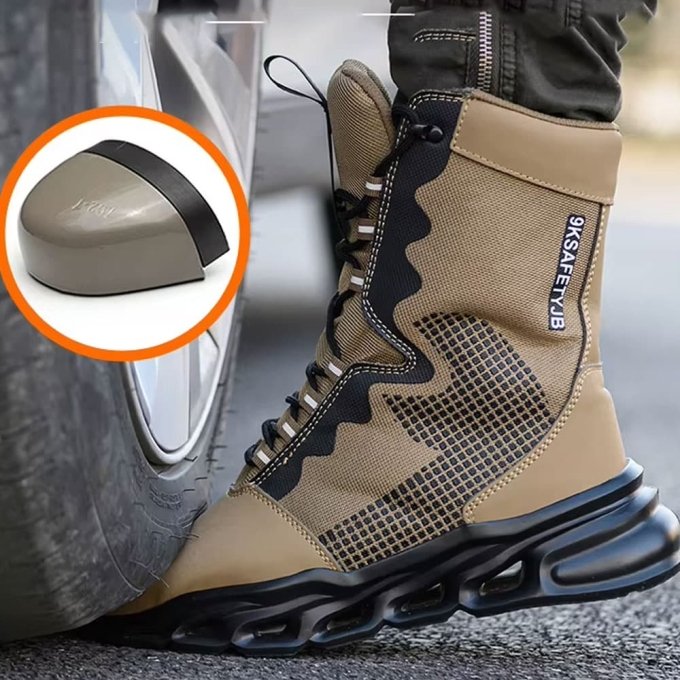 Beżowe buty taktyczne wojskowe - obrazek 5