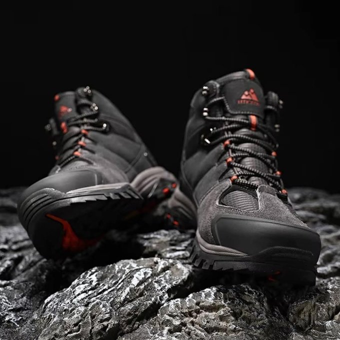 Zamszowe buty trekkingowe Hikeup szare - obrazek 2