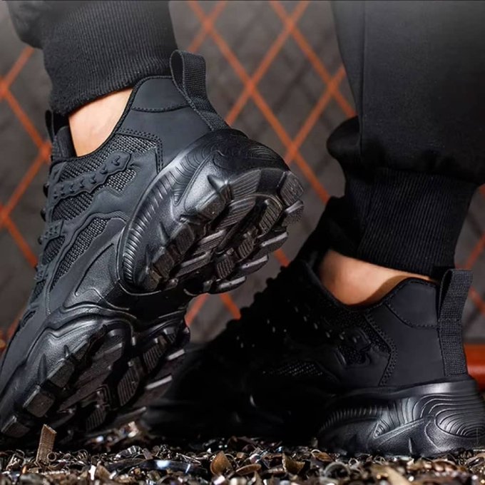 Czarne taktyczne buty ochronne - obrazek 3
