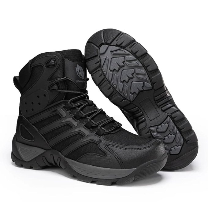 Czarne taktyczne buty trekkingowe - obrazek 2