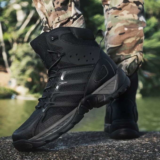 Czarne taktyczne buty trekkingowe - obrazek 4