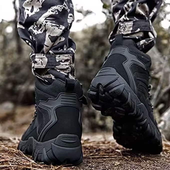 Czarne taktyczne buty trekkingowe Huile - obrazek 5
