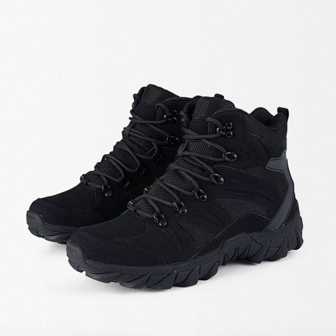 Czarne taktyczne buty trekkingowe Huile - obrazek 2