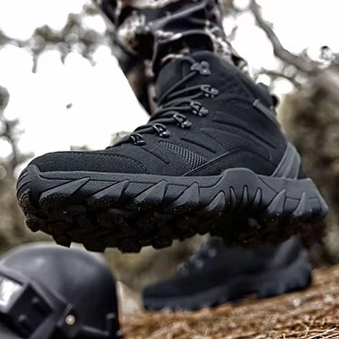 Czarne taktyczne buty trekkingowe Huile - obrazek 4