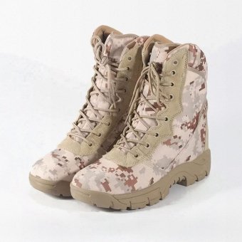 Buty taktyczne z bocznym zamkiem – pustynny kamuflaż cyfrowy