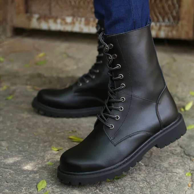 Wodoodporne skórzane buty taktyczne - obrazek 5