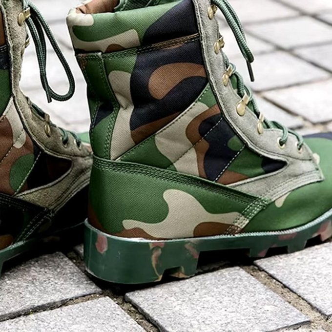 Taktyczne buty bojowe w kamuflażu Woodland - obrazek 3