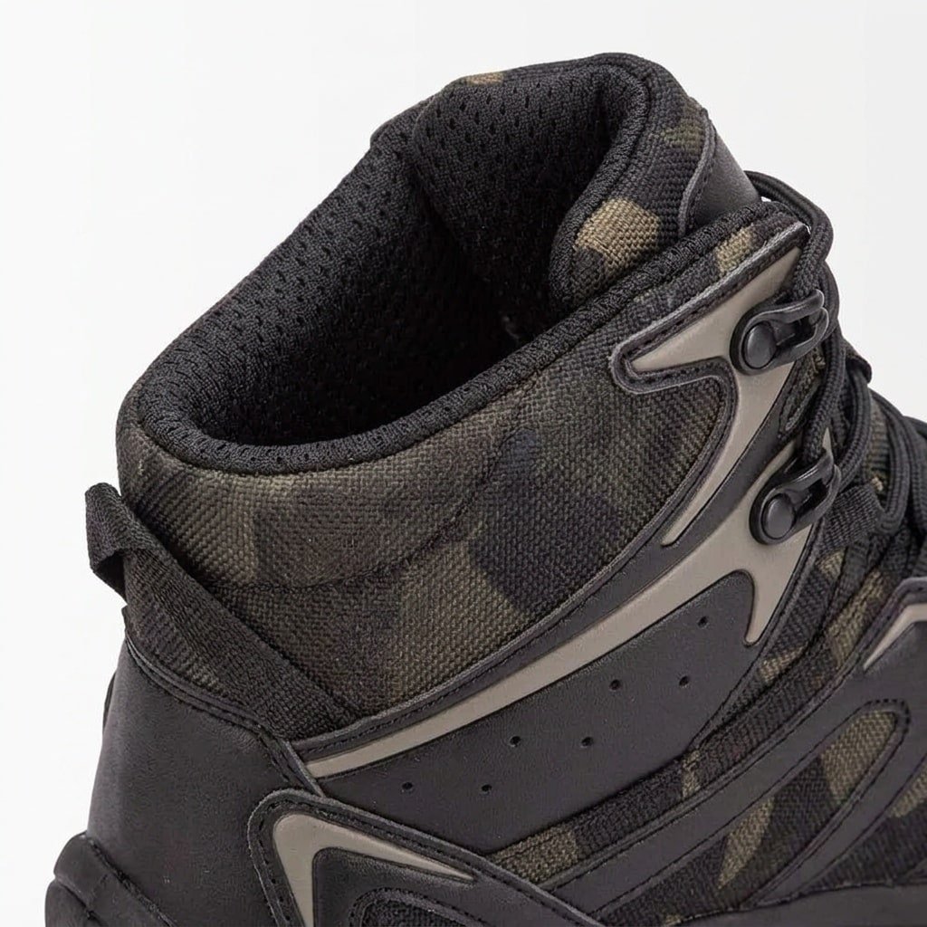 Camouflage mid tactical boots Multicam Black