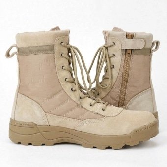 Side zip tactical boots Desert Tan