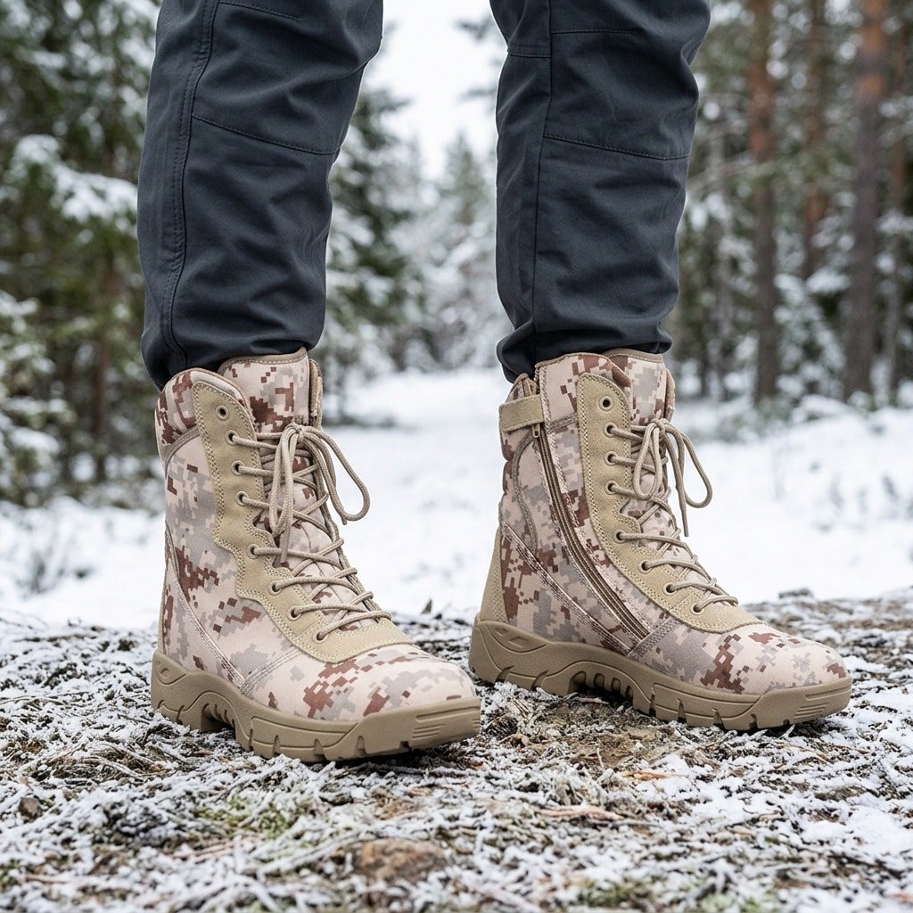 Tactical side zip boots Camouflage Desert Digital