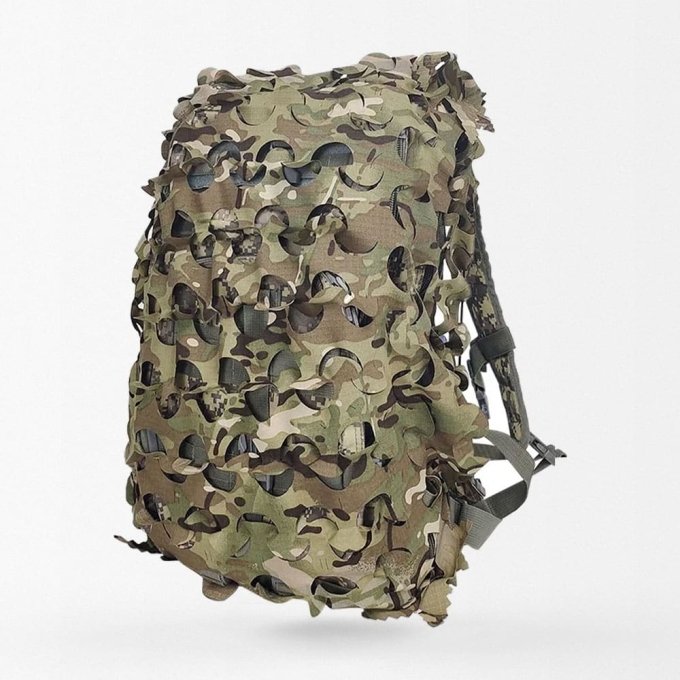 Pokrowiec maskujący Ghillie 3D na plecak - Multicam