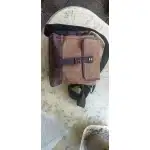 Vintage skórzana torba listonoszka w stylu wojskowym photo review