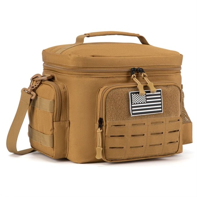 Taktyczna torba termiczna na lunch Coyote Brown - obrazek 2