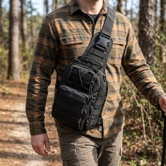 Tactical shoulder bag black
