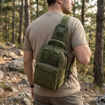 Tactical sling bag olive
