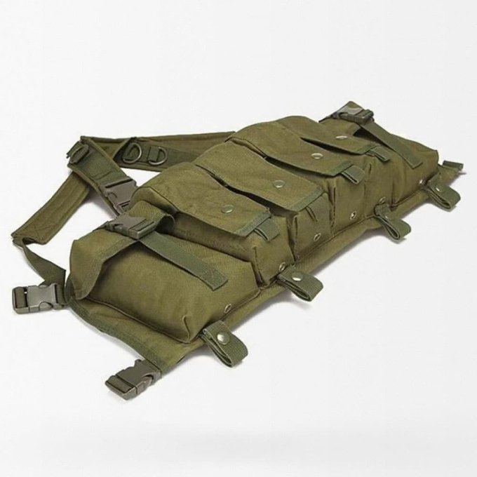 Oliwkowy chest rig AK na 8 magazynków - obrazek 4