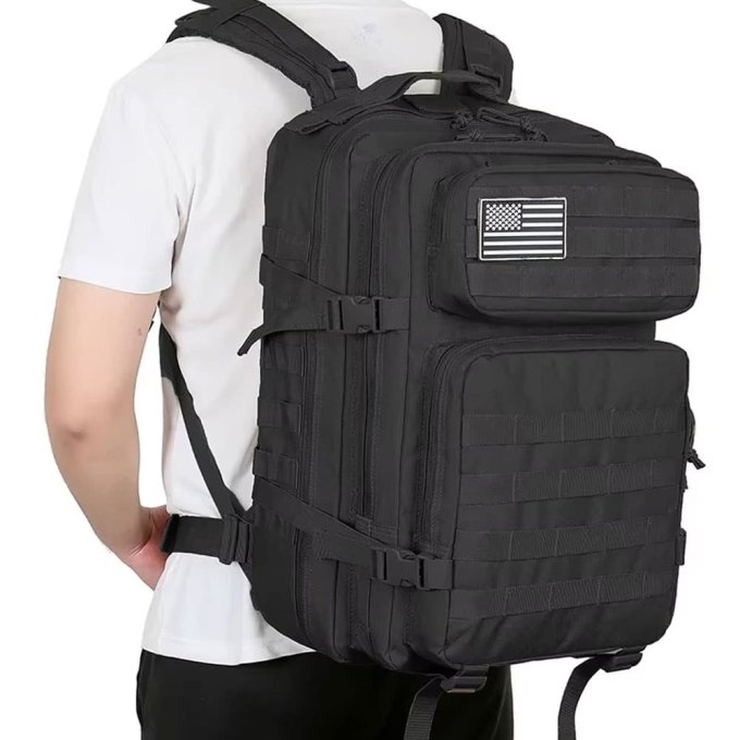 Plecak taktyczny 45 l czarny - obrazek 2
