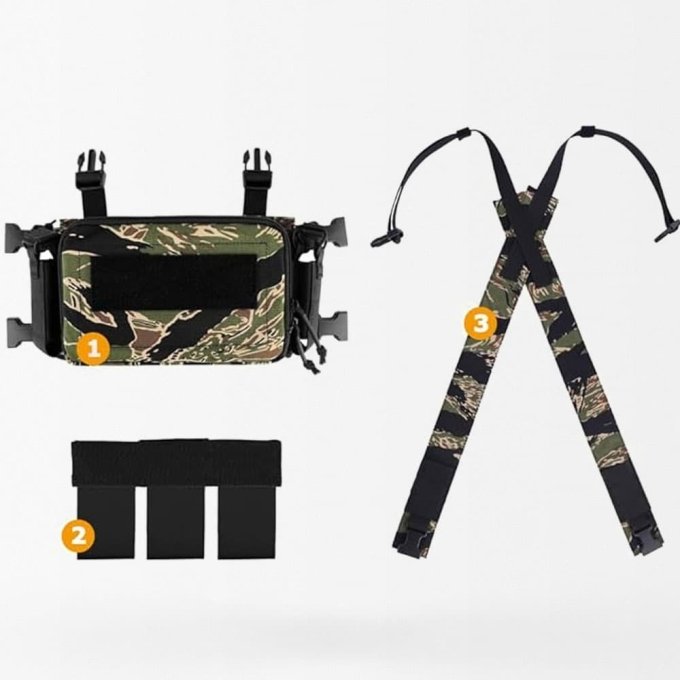 Mikro ładownica piersiowa D3CRM Tiger Stripe - obrazek 4